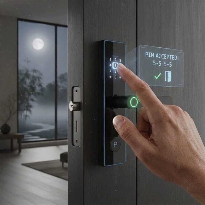 How Does a Smart Lock Works? A Simple Guide to Keyless Security for Modern Homes 2 Unlocking with a PIN Code or Passcode